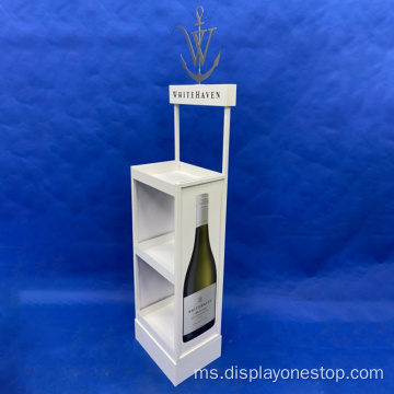 Reka Bentuk Custom Metal Wine Stand Runcit Kedai Runcit